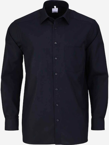 OLYMP Regular fit Zakelijk overhemd in Zwart: voorkant