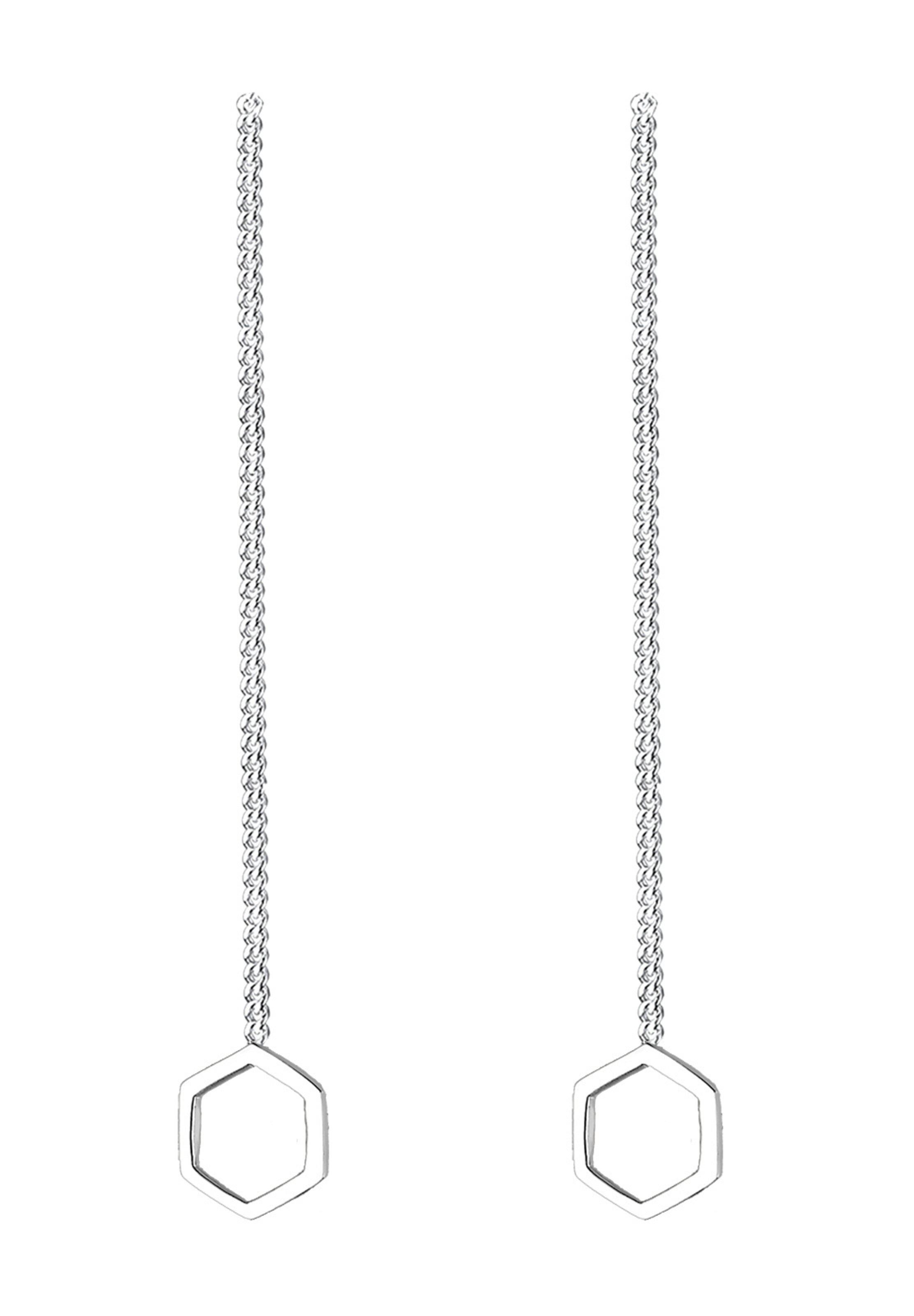 ELLI Earrings 'Hexagon' in Silver