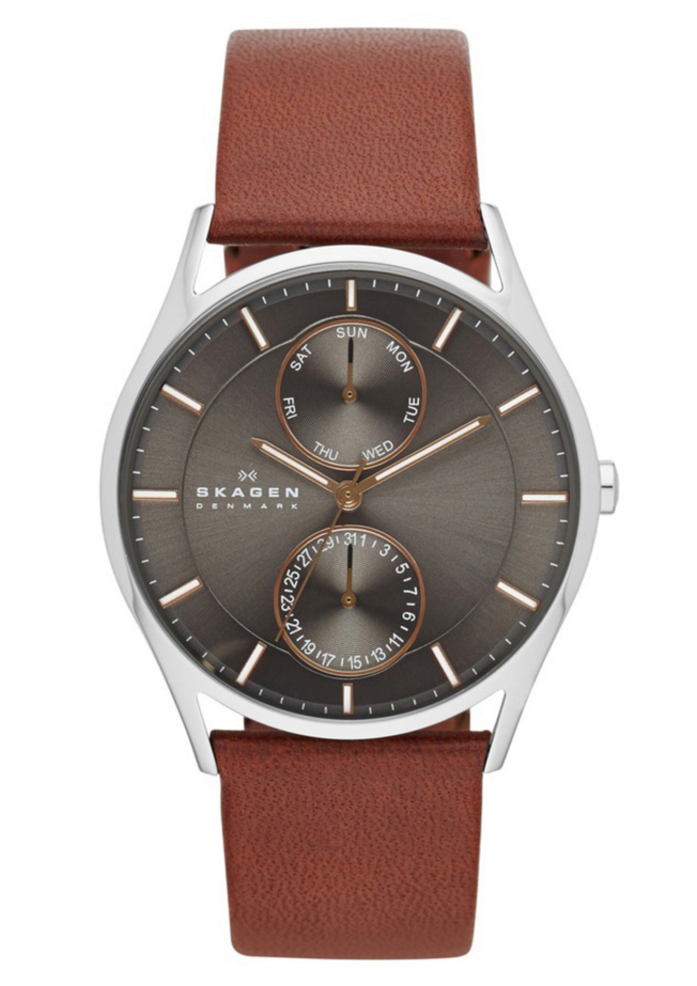 SKAGEN Uhr 'Holst' in Braun: Vorderseite