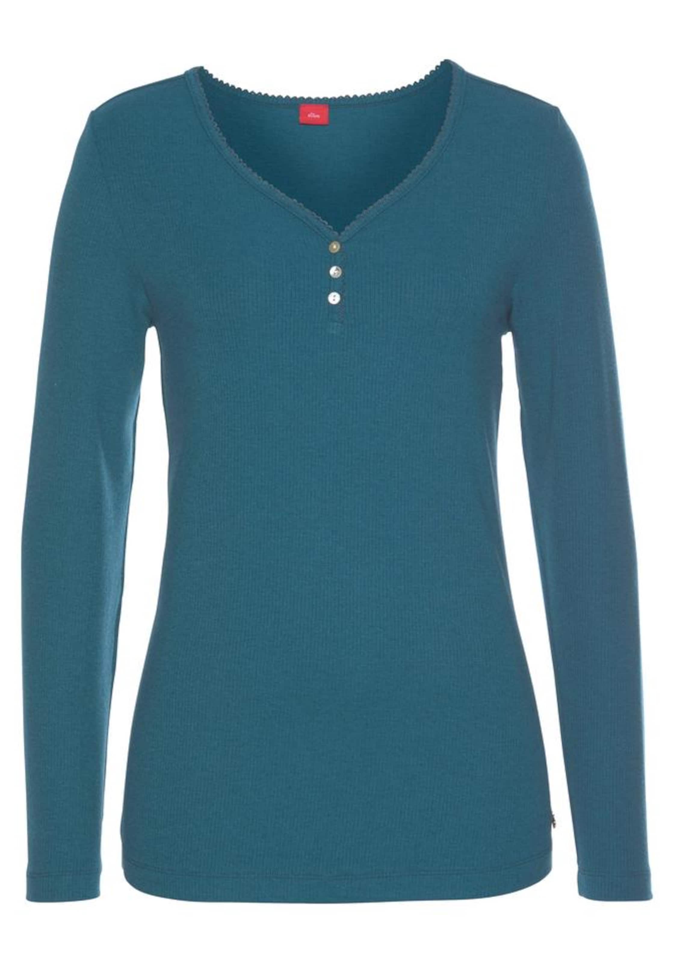 s.Oliver - Camiseta para dormir en verde: frente