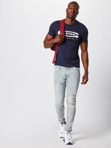 G-Star RAW - Camisa 'Graphic 4' em azul