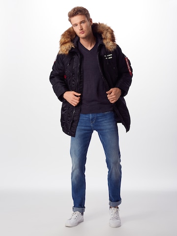 ALPHA INDUSTRIES Winter jacket 'Airborne' in Black