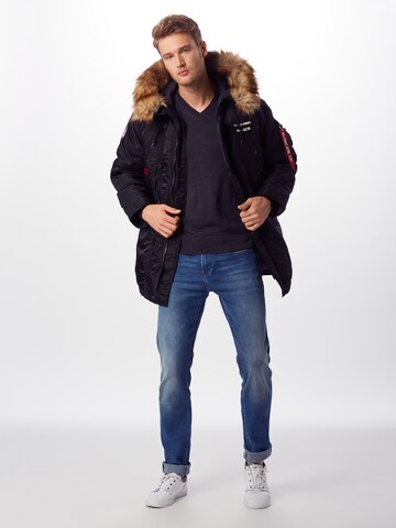 ALPHA INDUSTRIES Winterjas 'Airborne' in Zwart