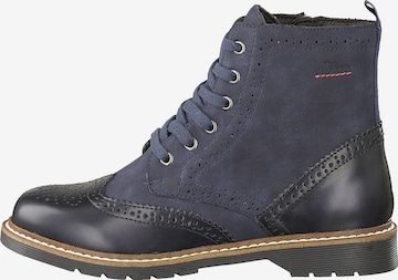 s.Oliver Lace-Up Ankle Boots in Blue