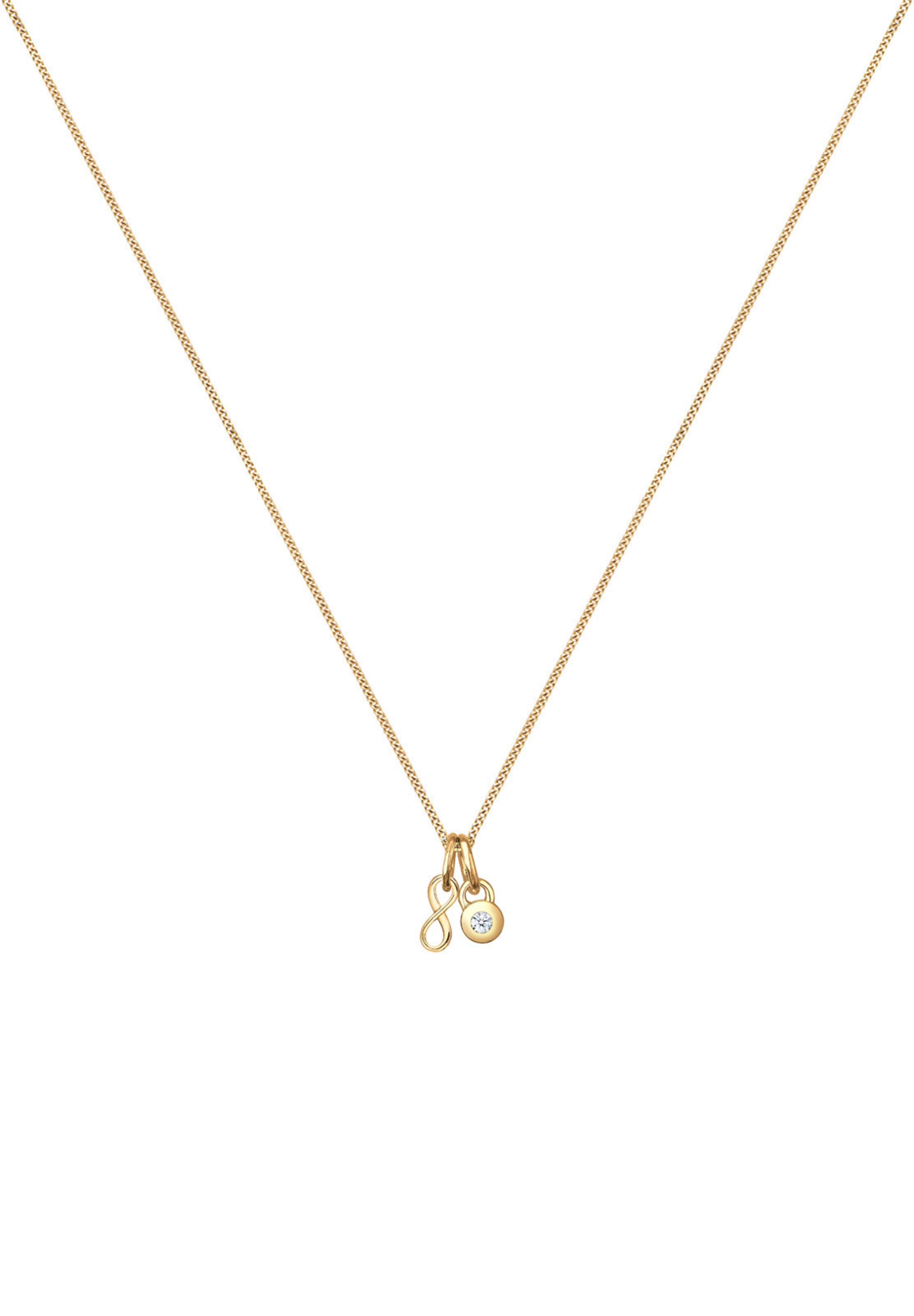 Elli DIAMONDS Ketting 'Infinity' in Goud