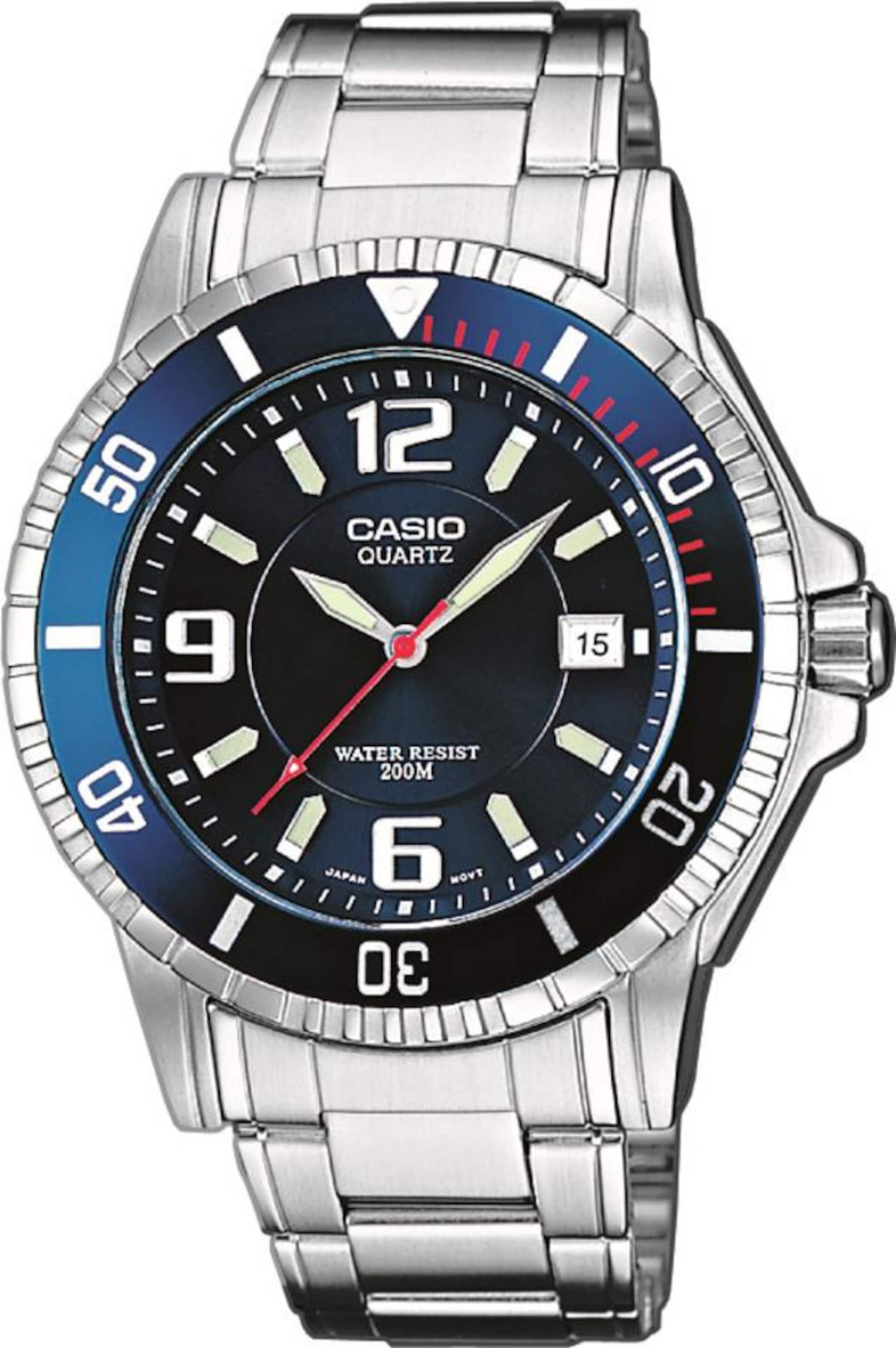 CASIO Uhr in Silber: Vorderseite