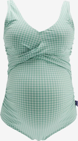 petit amour - Soutien Bustier Fato de banho 'Aurelia' em verde: frente