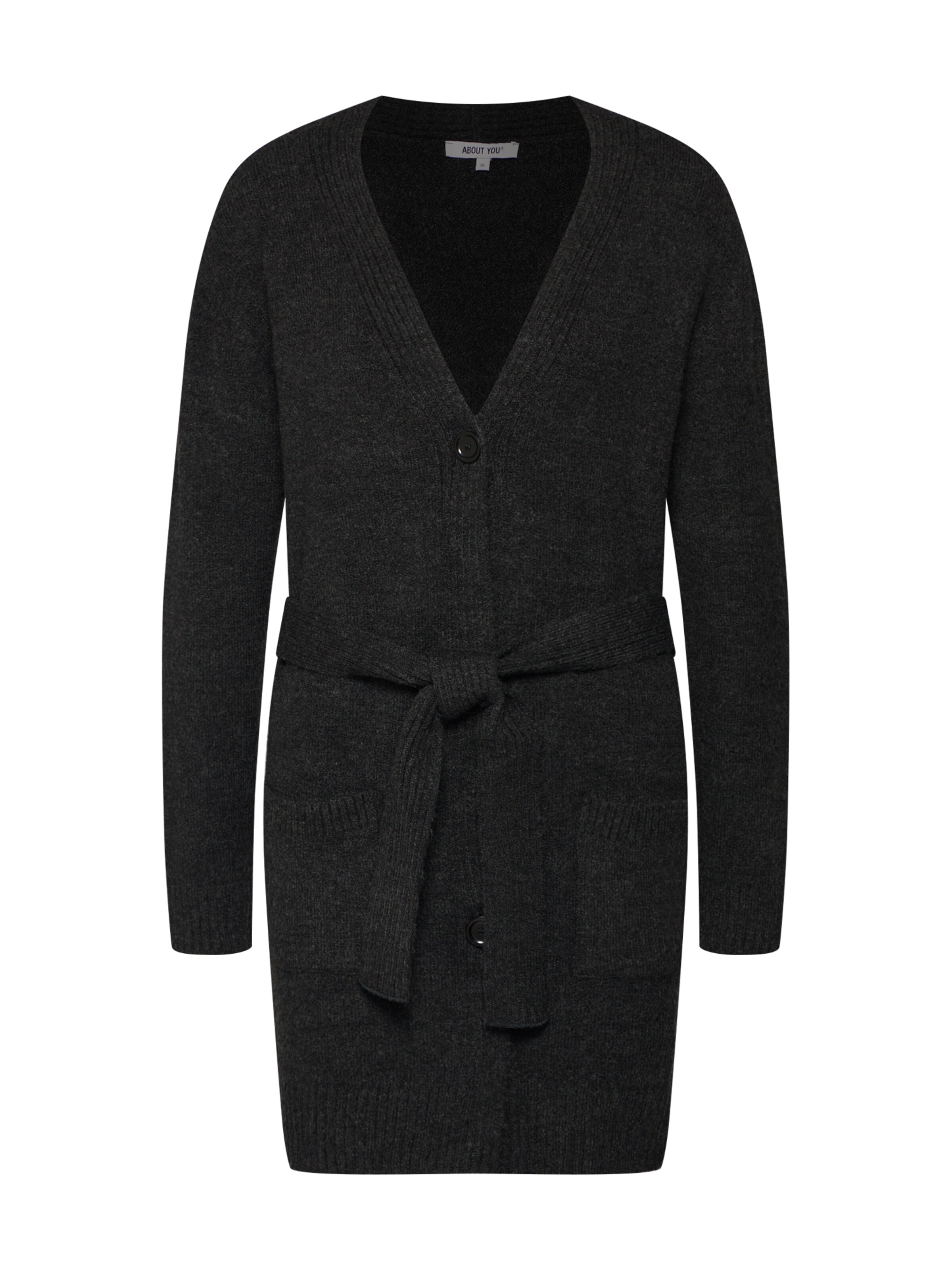 ABOUT YOU - Gebreid vest 'Defne' in de kleur Antraciet