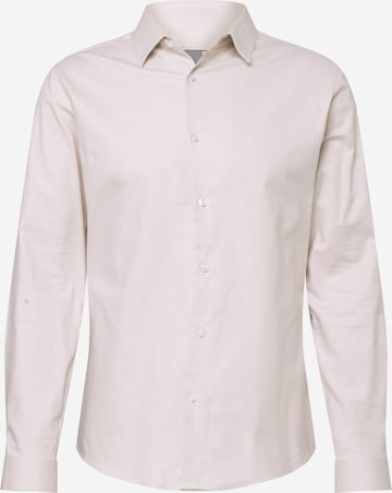 River Island Slim fit Button Up Shirt in Pink: front