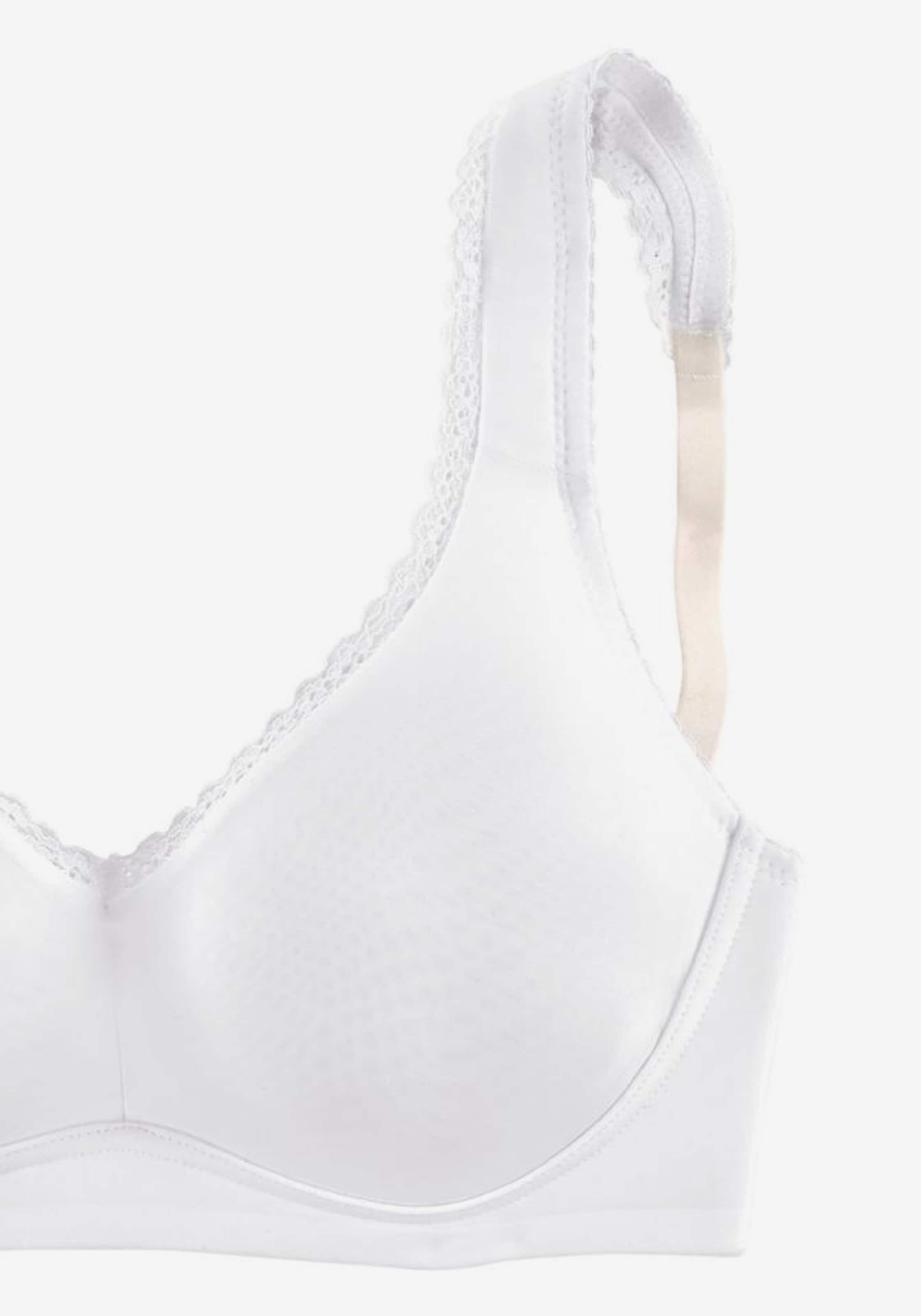 LASCANA T-shirt Bra 'Dope Dyed' in White