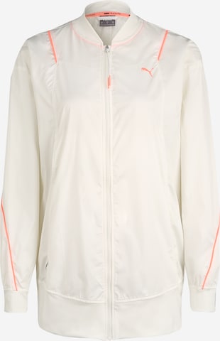 PUMA Athletic Jacket 'Pearl Woven' in White: front