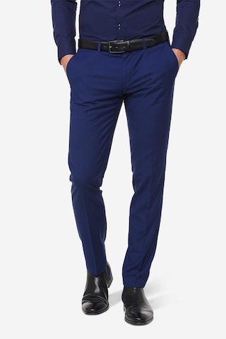 Digel Regular Pleat-Front Pants in Blue: front