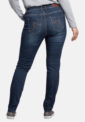 SHEEGO Slimfit Jeans pajkice | modra barva