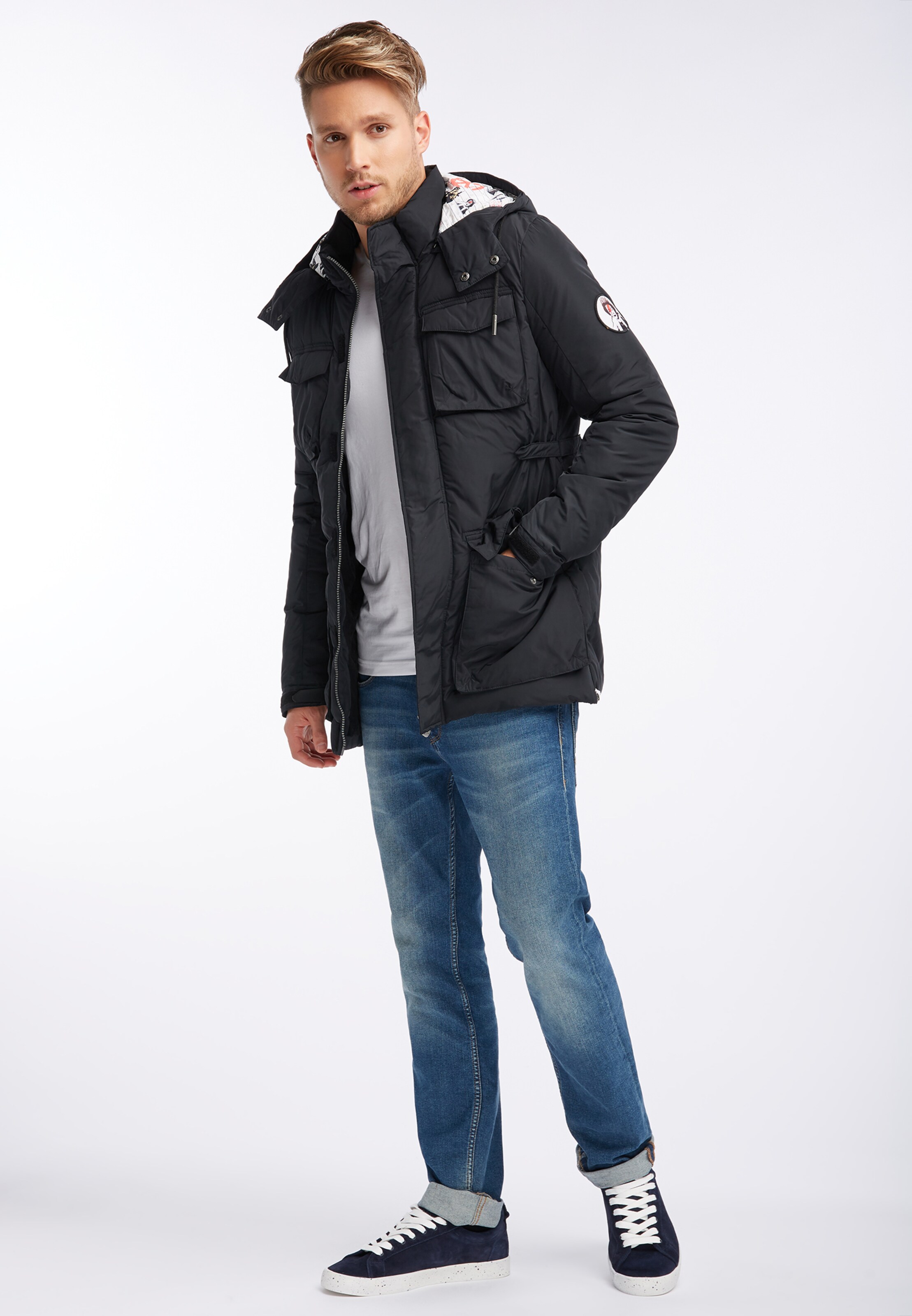 HOMEBASE - Winterjas in de kleur Zwart