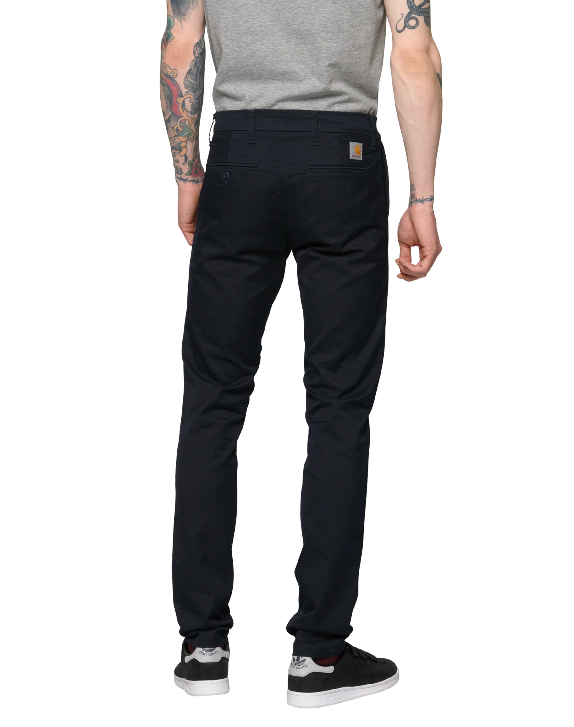 Carhartt WIP - Slimfit Calças chino 'Sid' em azul: atrás