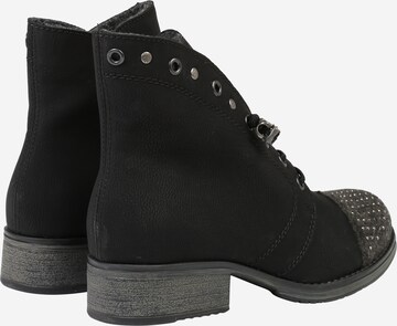 Rieker Lace-Up Ankle Boots in Black