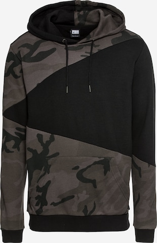 Urban Classics Sweatshirt 'Camo Zig Zag' in Zwart: voorkant
