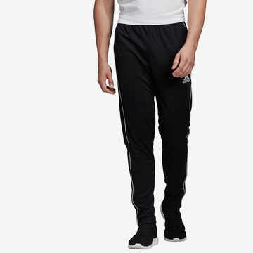 Coupe slim Pantalon de sport 'Core 18' ADIDAS SPORTSWEAR en noir : devant