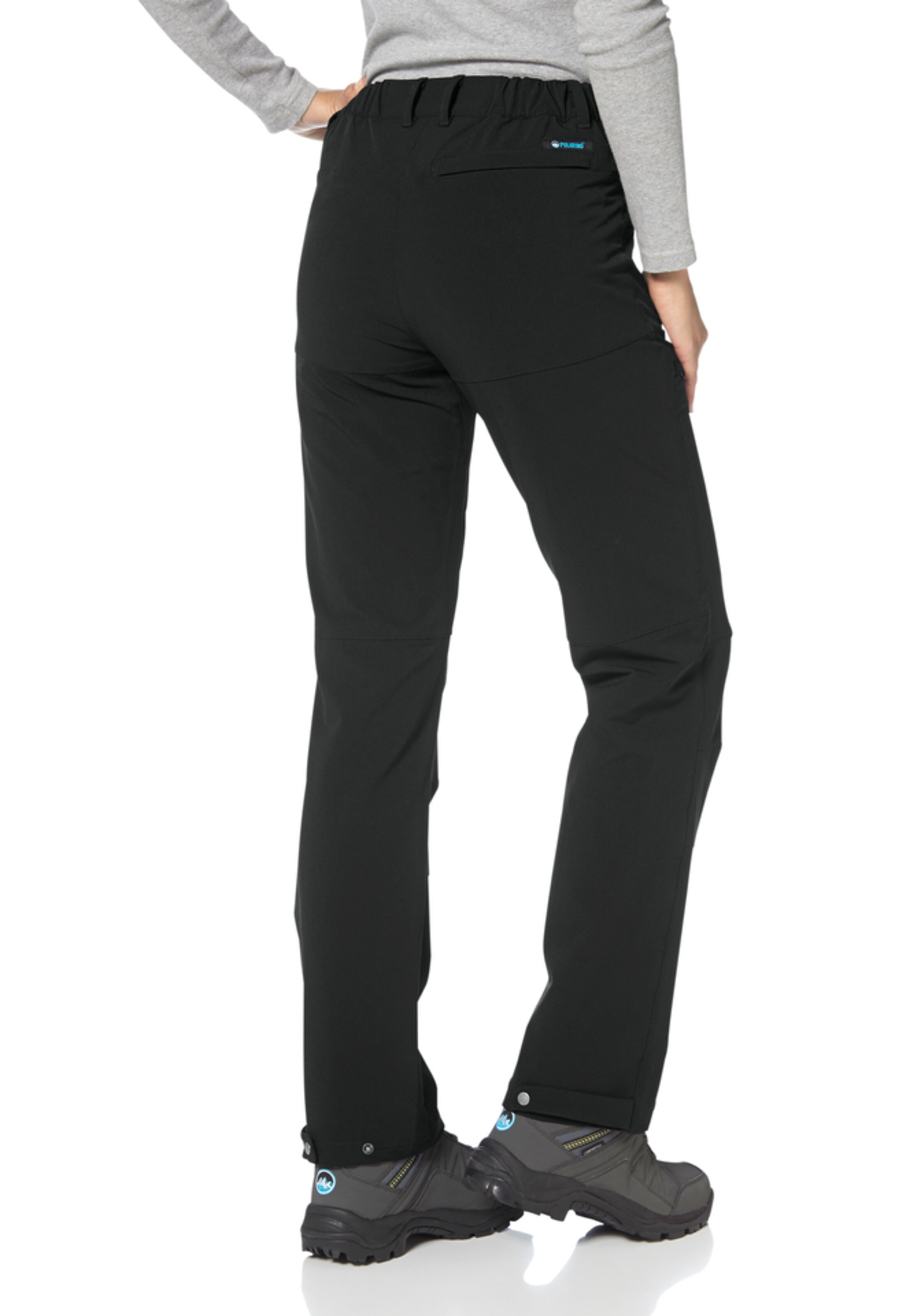 POLARINO Regular Funktionshose in Schwarz