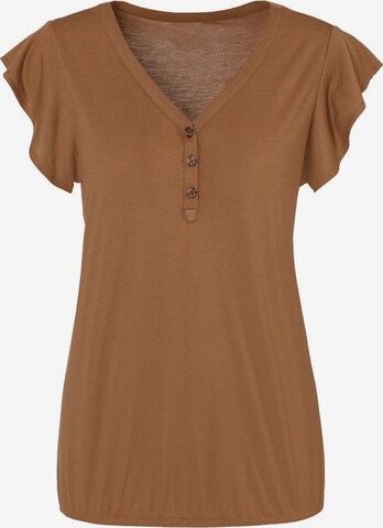 LASCANA Shirt in Brown
