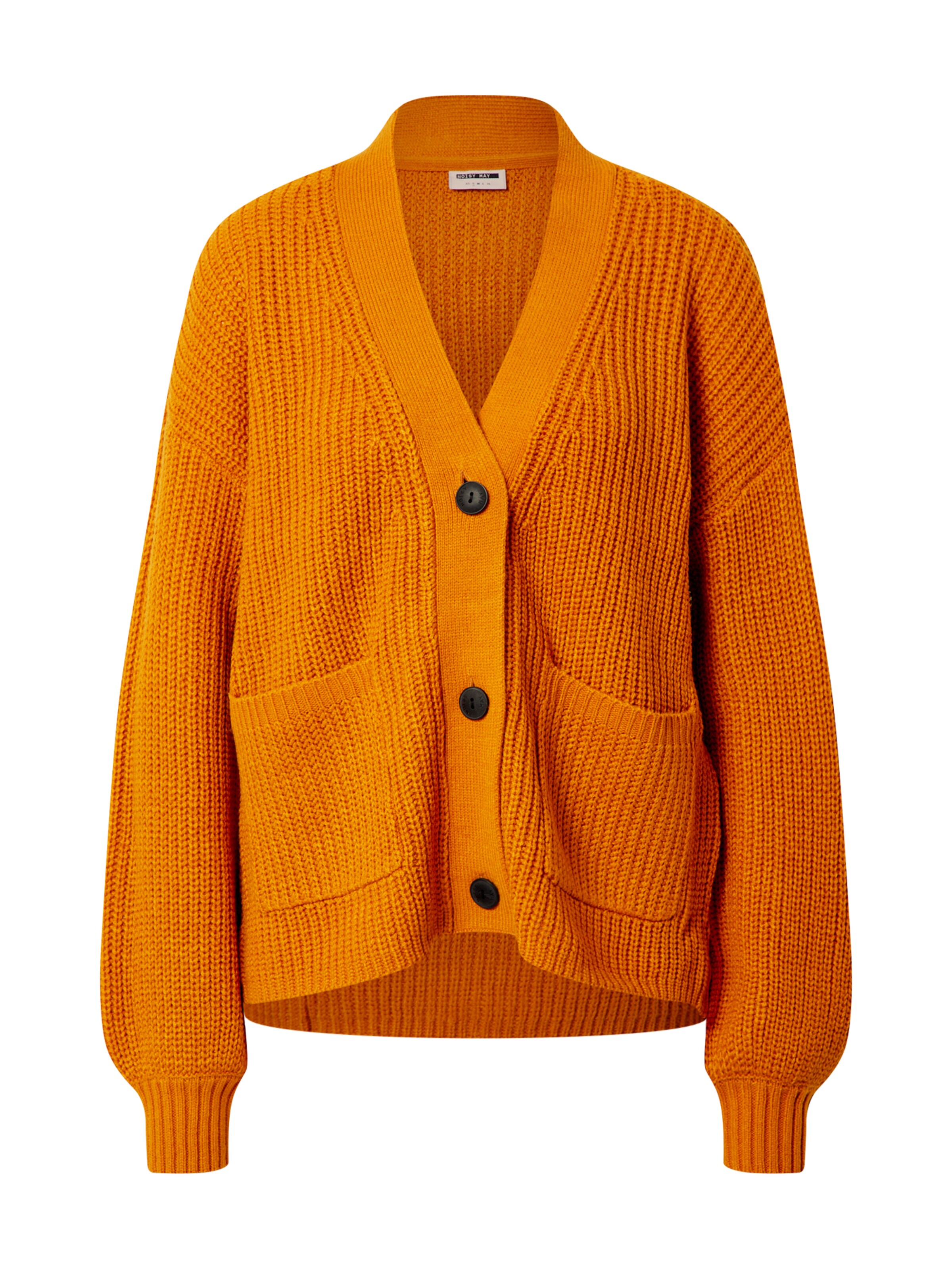 orange knit cardigan
