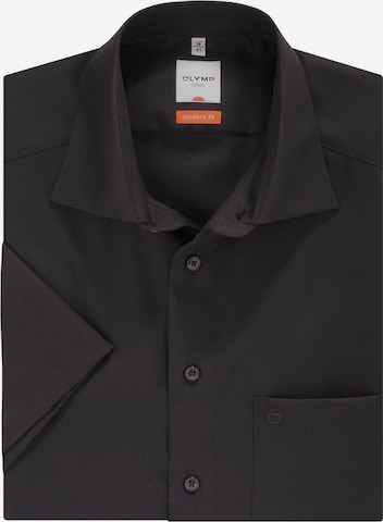 OLYMP Button Up Shirt in Black: front