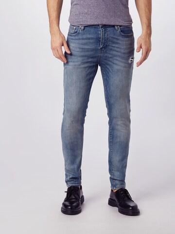 Skinny Jean '02 Travis' Superdry en bleu : devant