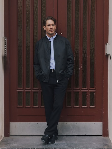 Polished Navy Outerwear Look