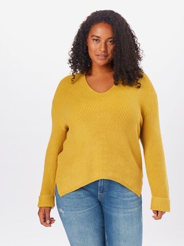 Pull-over 'Tamara' ABOUT YOU Curvy en jaune : devant