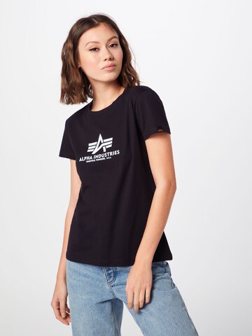 Maglietta di ALPHA INDUSTRIES in nero: frontale