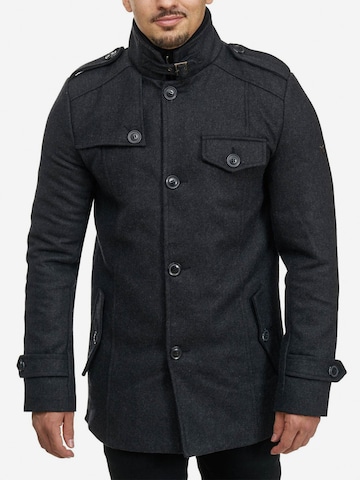 INDICODE JEANS Between-Season Jacket ' Brandon Mäntel ' in Black: front