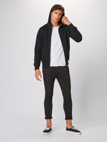 INDICODE JEANS Regular fit Sweat jacket 'Dominion' in Black