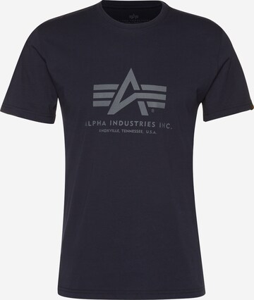 T-Shirt ALPHA INDUSTRIES en bleu : devant