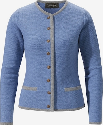 STOCKERPOINT Knitted costume cardigan 'Caro' in Blue: front