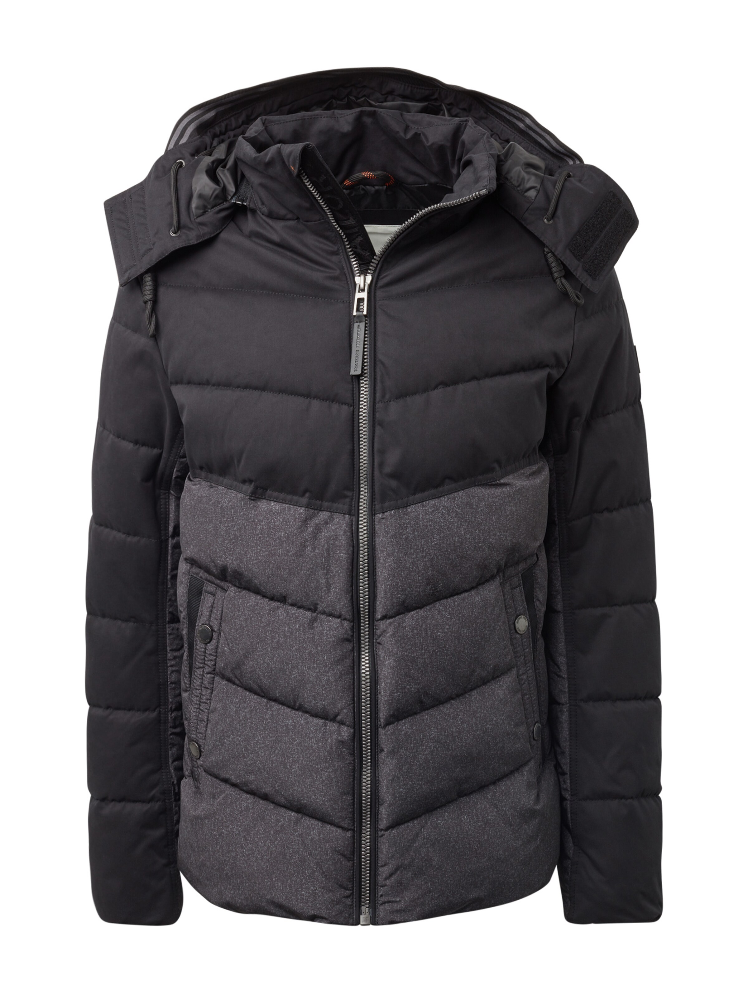 TOM TAILOR - Pufferjacke mit abnehmbarer Kapuze in grau