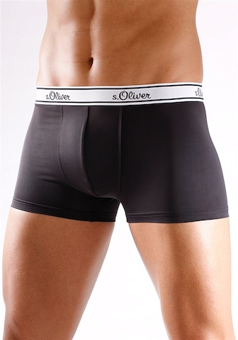 s.Oliver - Calzoncillo boxer en negro: frente