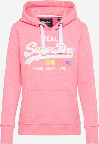 Superdry Sweatshirt 'Vintage Pop Entry' in Roze: voorkant