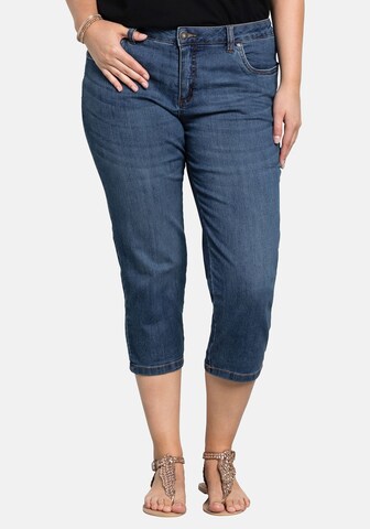 SHEEGO Slimfit Jeans in Blau: Vorderseite