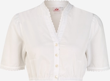 SPIETH & WENSKY Блуза в традиционен стил 'Geldora' в бяло: отпред