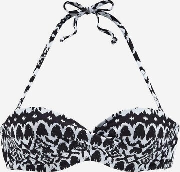 LASCANA - Bandeau Top de bikini 'Grace' en negro: frente