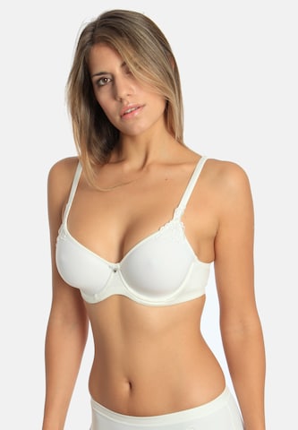 sassa T-shirt Bra 'CLASSIC LOOK' in White: front