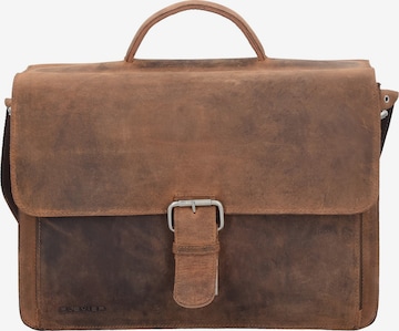 Plevier Document Bag '550er Serie' in Brown: front