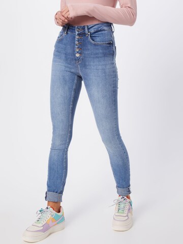 Skinny Jean 'Blush' ONLY en bleu : devant