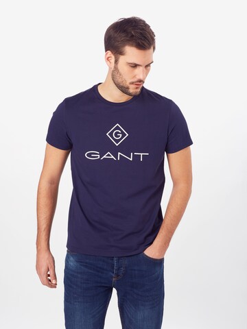 Coupe regular T-Shirt GANT en bleu : devant