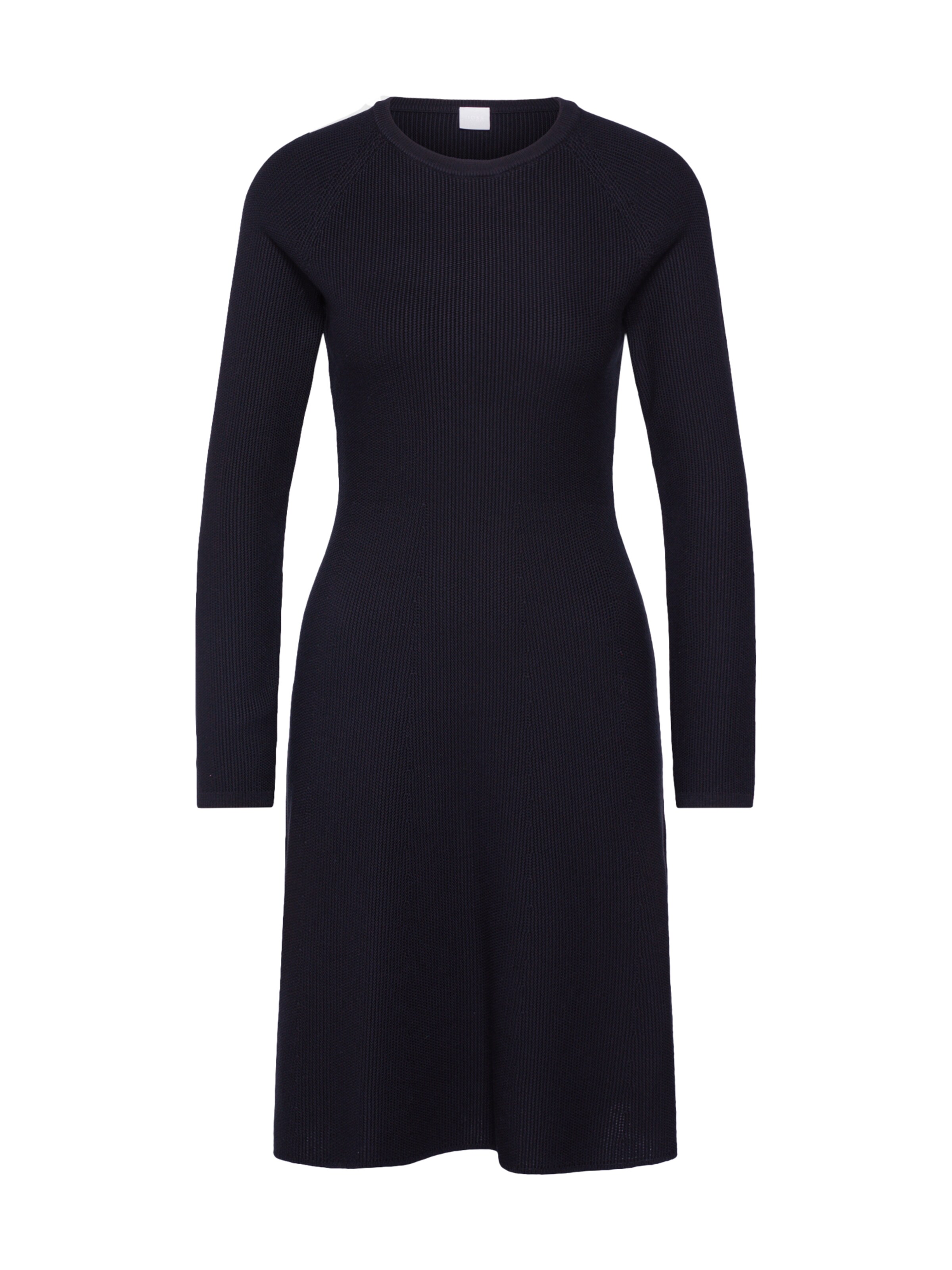 BOSS - Gebreide jurk 'Idressit' in de kleur Zwart