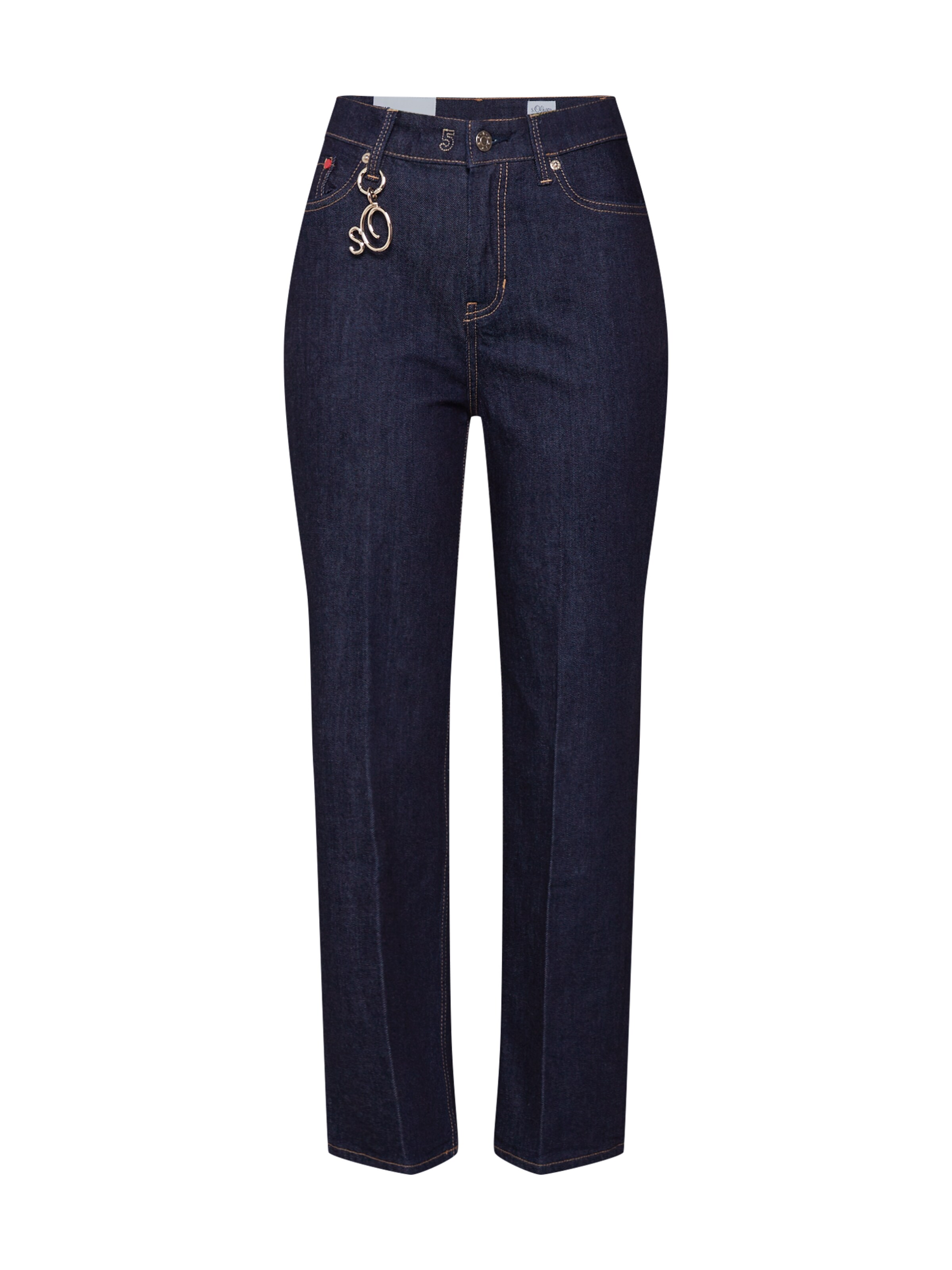 s.Oliver - Jeans 'CROPPED STRAIGHT' in de kleur Blauw denim