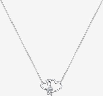 Elli DIAMONDS Ketting 'Herz' in Zilver