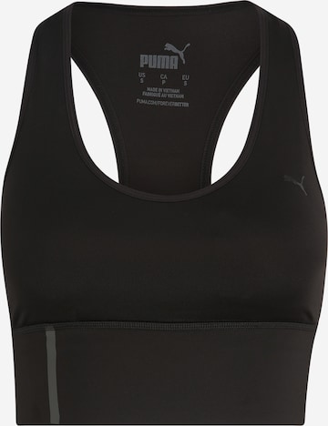 PUMA Bustier Sport bh in Zwart: voorkant