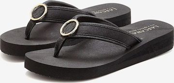 LASCANA T-Bar Sandals in Black