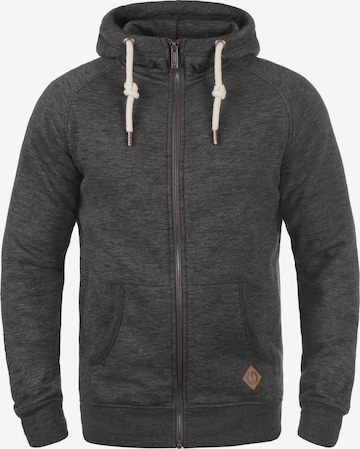 !Solid Zip-Up Hoodie 'Vitu' in Grey: front